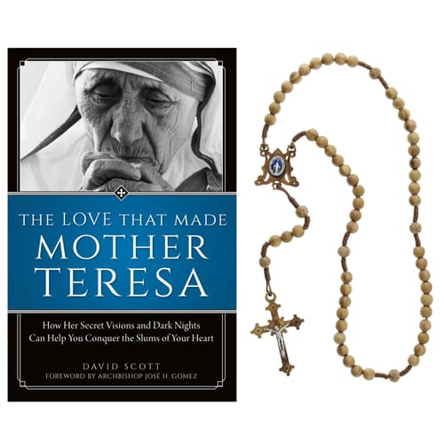 Mother Teresa Book and Rosary Gift Set by David Scott