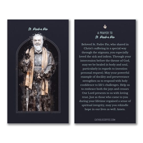 Padre Pio Prayer Cards - Pack of 3