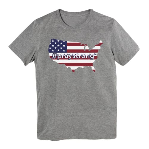 #PrayStrong USA Flag Short Sleeve T-Shirt