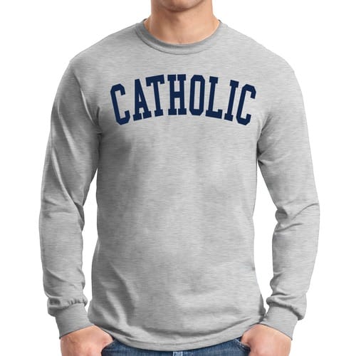Collegiate Catholic Grey Long Sleeve