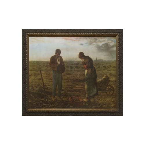 The Angelus w/ Dark Wood Frame | The Catholic Company