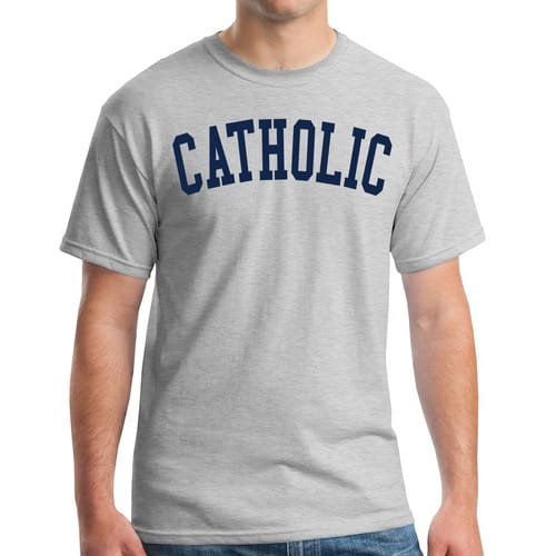 Collegiate Catholic Grey T-Shirt | The Catholic Company