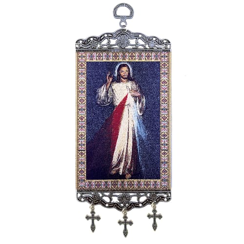 Divine Mercy Icon Tapestry Banner The Catholic Company