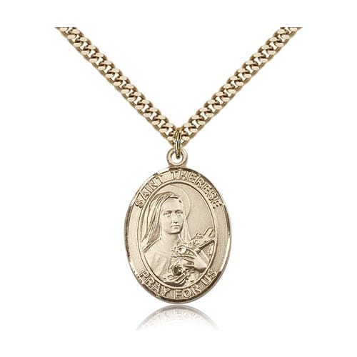 Gold Filled St. Therese of Lisieux Pendant w/ chain | The Catholic Company