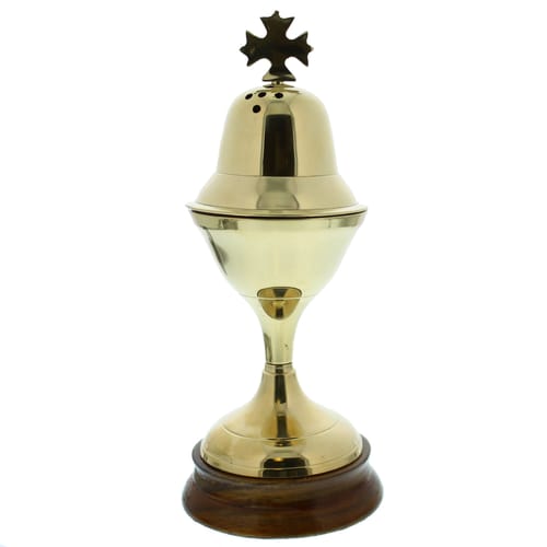 Incense Burner w/ Wood Base The Catholic Company