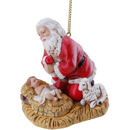 Kneeling Santa Ornament | The Catholic Company