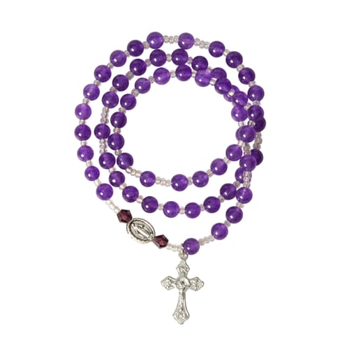 Lavender Rosary Wrap Bracelet | The Catholic Company