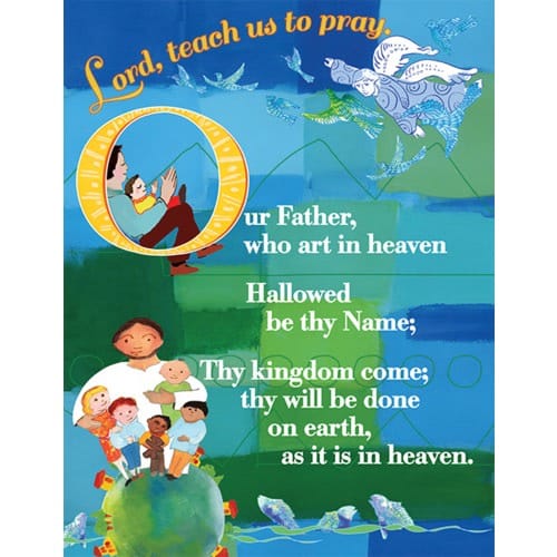 inggris dalam bahasa 3 (Catholic) Card Laminated The 8.5 x Lord's 11 Prayer