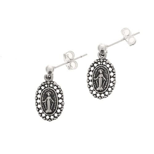 Miraculous Medal Earrings The Catholic Company Miraculous Medal Earrings