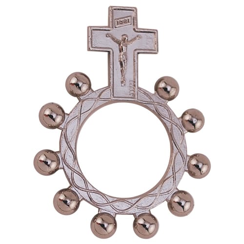 oxidized one decade finger rosary 2001126