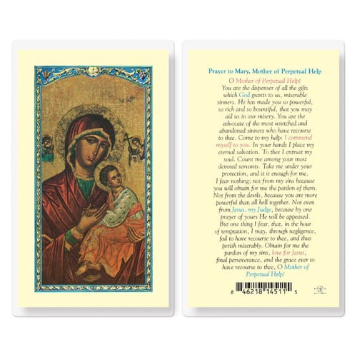 Prayer to Mary, Mother of Perpetual Help - Prayer Card | The Catholic ...