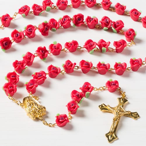 Rose Guadalupe Rosary | The Catholic Company