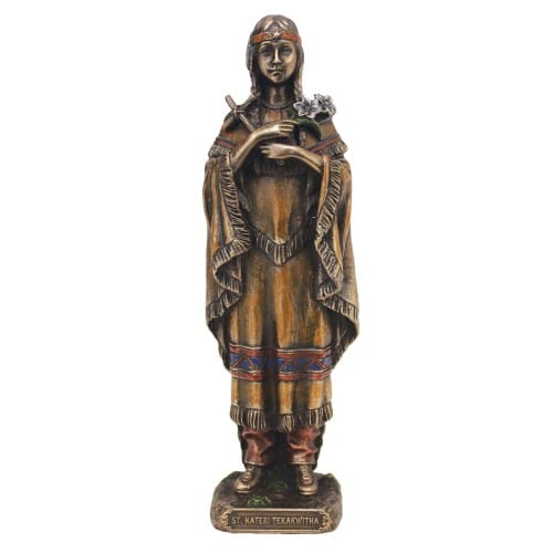 St. Kateri Tekakwitha Bronzed Statue 5