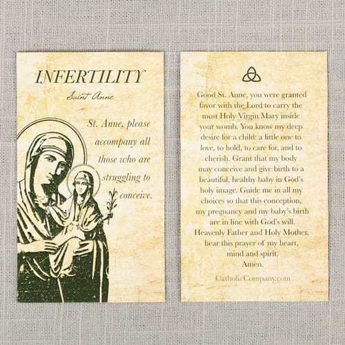 St. Anne - Infertility Prayer Card | The Catholic Company