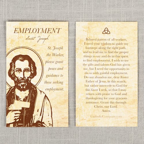 St. Joseph the Employee - Unemployment Prayer Card photograph relating to Printable Prayer to St. Joseph identified as St. Joseph the Personnel - Unemployment Prayer Card