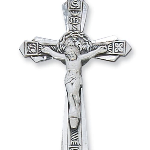 Sterling Silver Crucifix on 24 inch chain | The Catholic Company