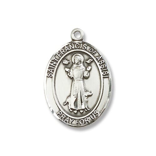 Sterling Silver St Francis Of Assisi Pendant W Chain The Catholic Company