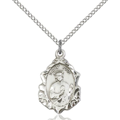 Sterling Silver St. Jude Pendant The Catholic Company