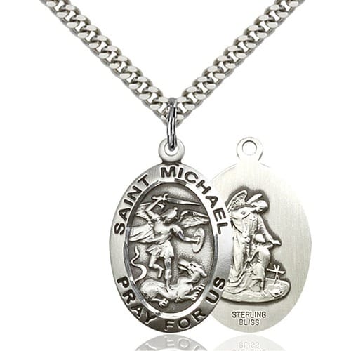 Sterling Silver St. Michael the Archangel Pendant The Catholic Company