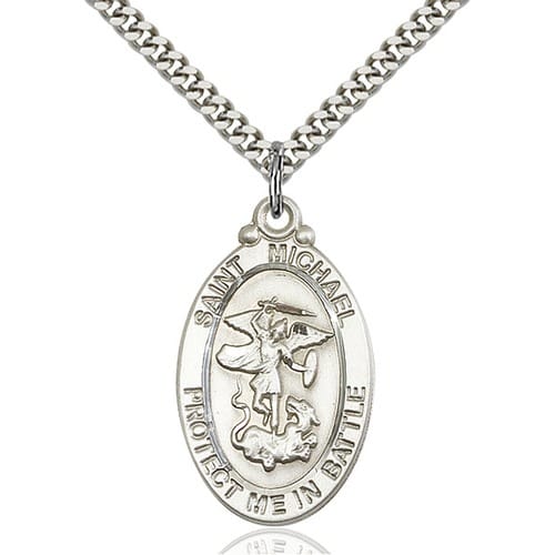Sterling Silver St. Michael Pendant / Guardian Angel The Catholic Company