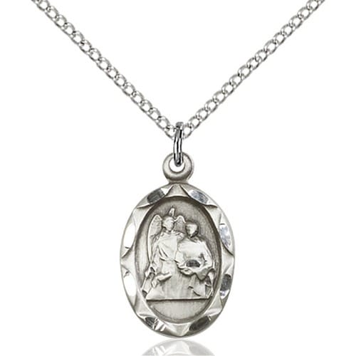 Sterling Silver St. Raphael the Archangel Pendant The Catholic Company