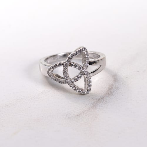 Sterling Silver Trinity Knot Ring The Catholic Company
