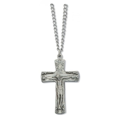 Trinity Cross Necklace with Prayer Card The Catholic Company