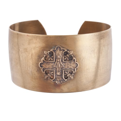 Vintage Style Virgin Mary Cuff Bracelet The Catholic Company Vintage Style Virgin Mary Cuff Bracelet