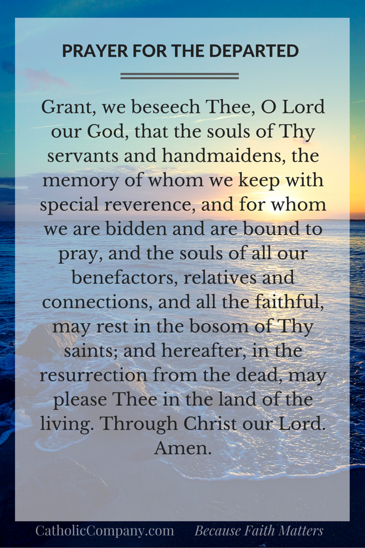 Prayer For The Faithful Departed The Catholic Company 