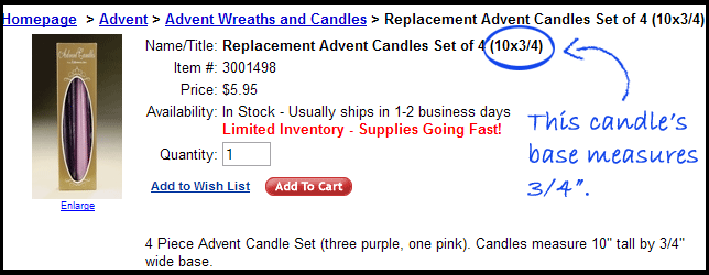 How to measure your candle base.