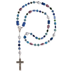 March Birthstone (Aquamarine) Rosary - The Catholic Company®