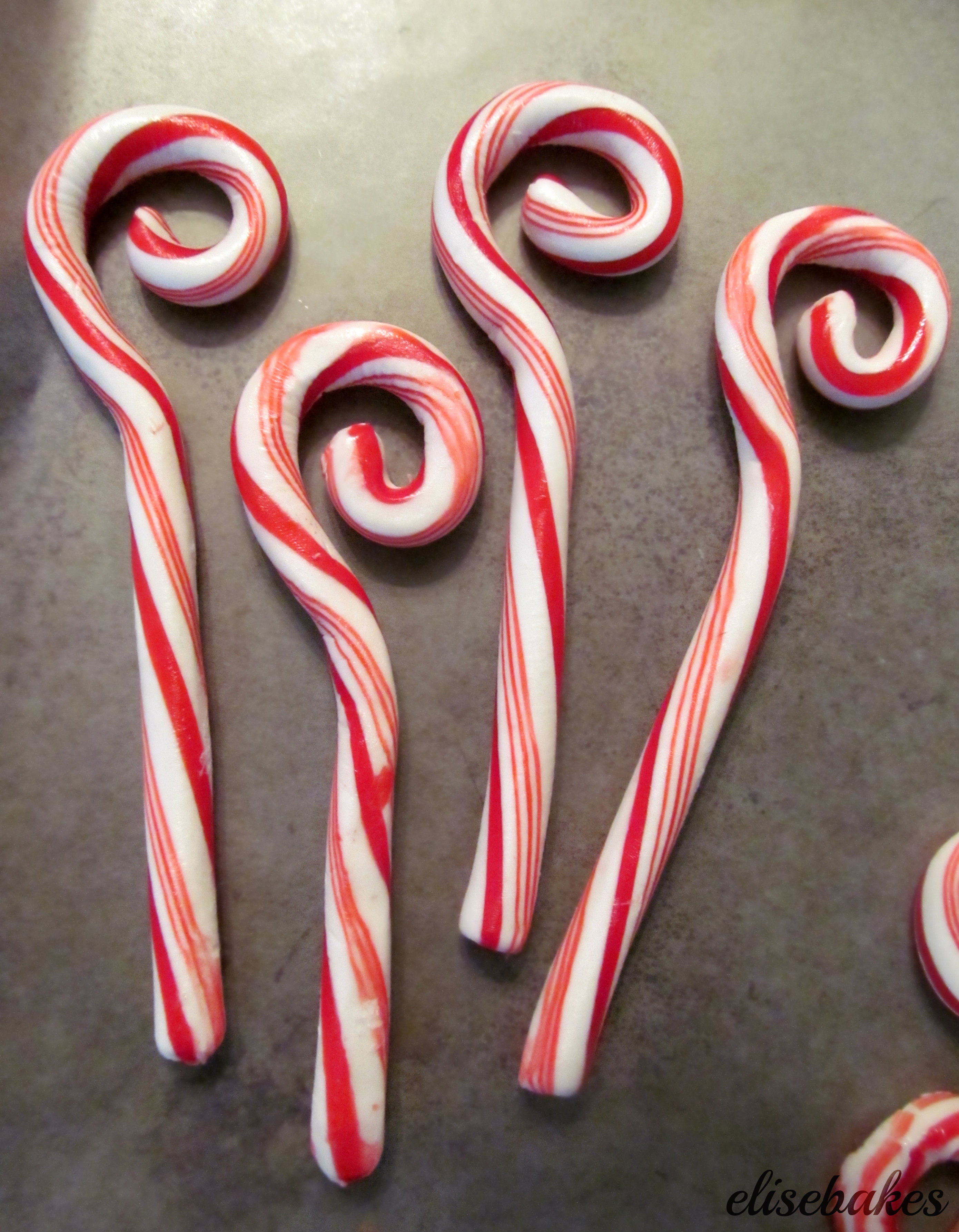 How to shape candy canes into a bishop's crozier for St. Nicholas Day