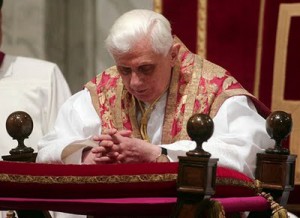 Pope Benedict XVI in prayer