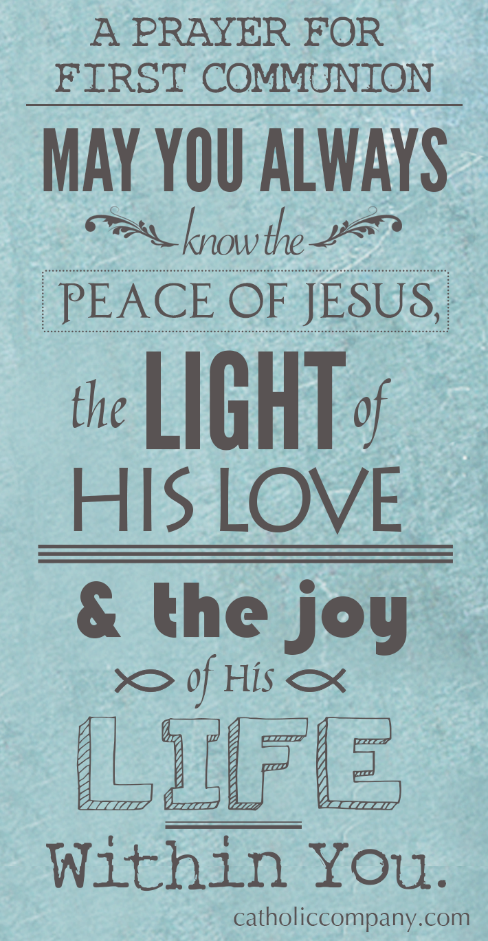 A Prayer For First Holy Communion Free Printable The Catholic Company 