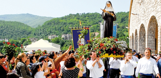 Celebrating the feast of St. Rita in Cascia, Italy