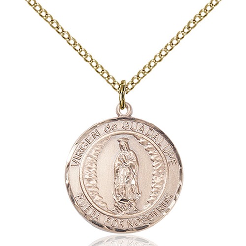 14kt Gold Virgen de Guadalupe Medal