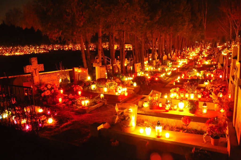 Honoring the Dead: a graveyard decorated for All Souls Day