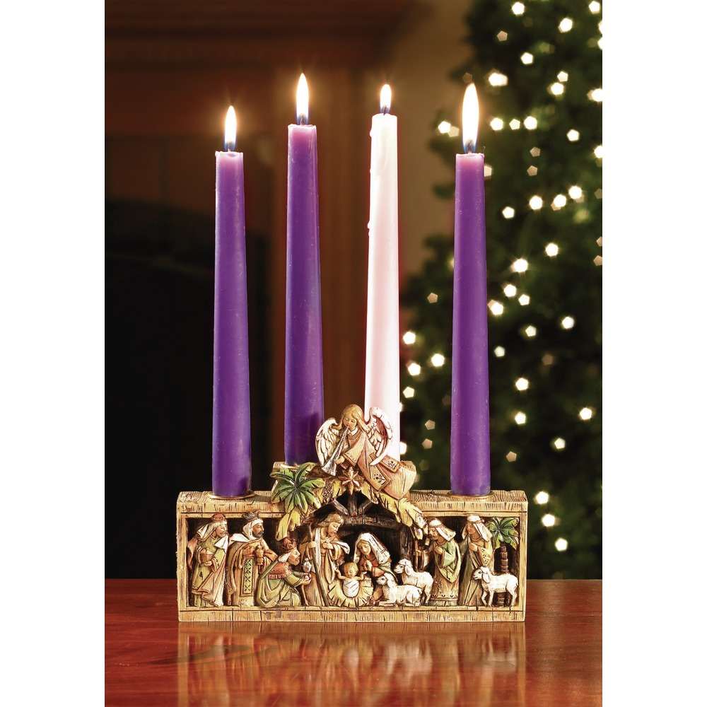Nativity scene candle candle holder