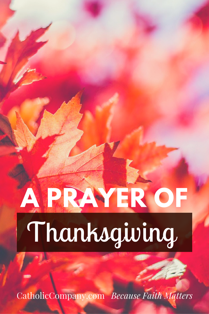 A Prayer of Thanksgiving & Gratitude - The Catholic Company®