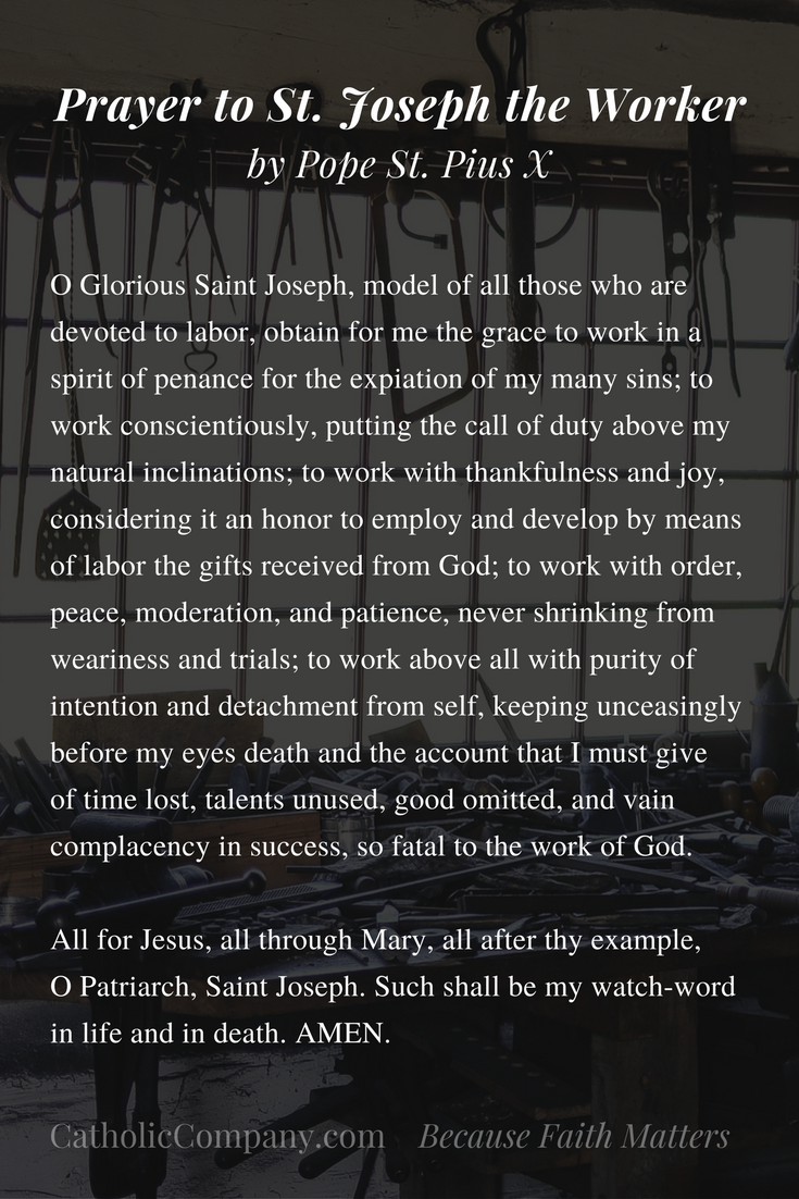 Does Your Work Feel Boring? Try this Prayer to St. Joseph the Worker