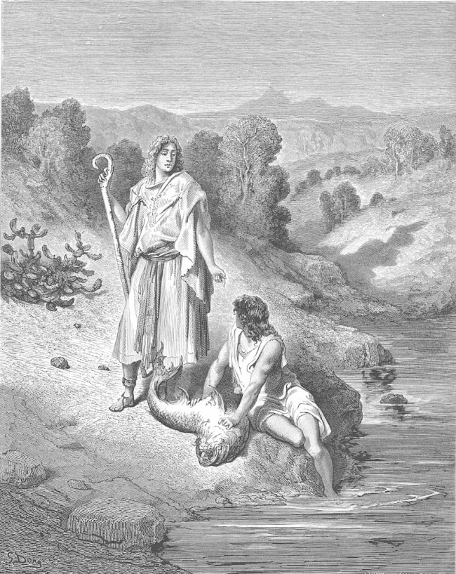 St. Raphael rescuing and teaching Tobias