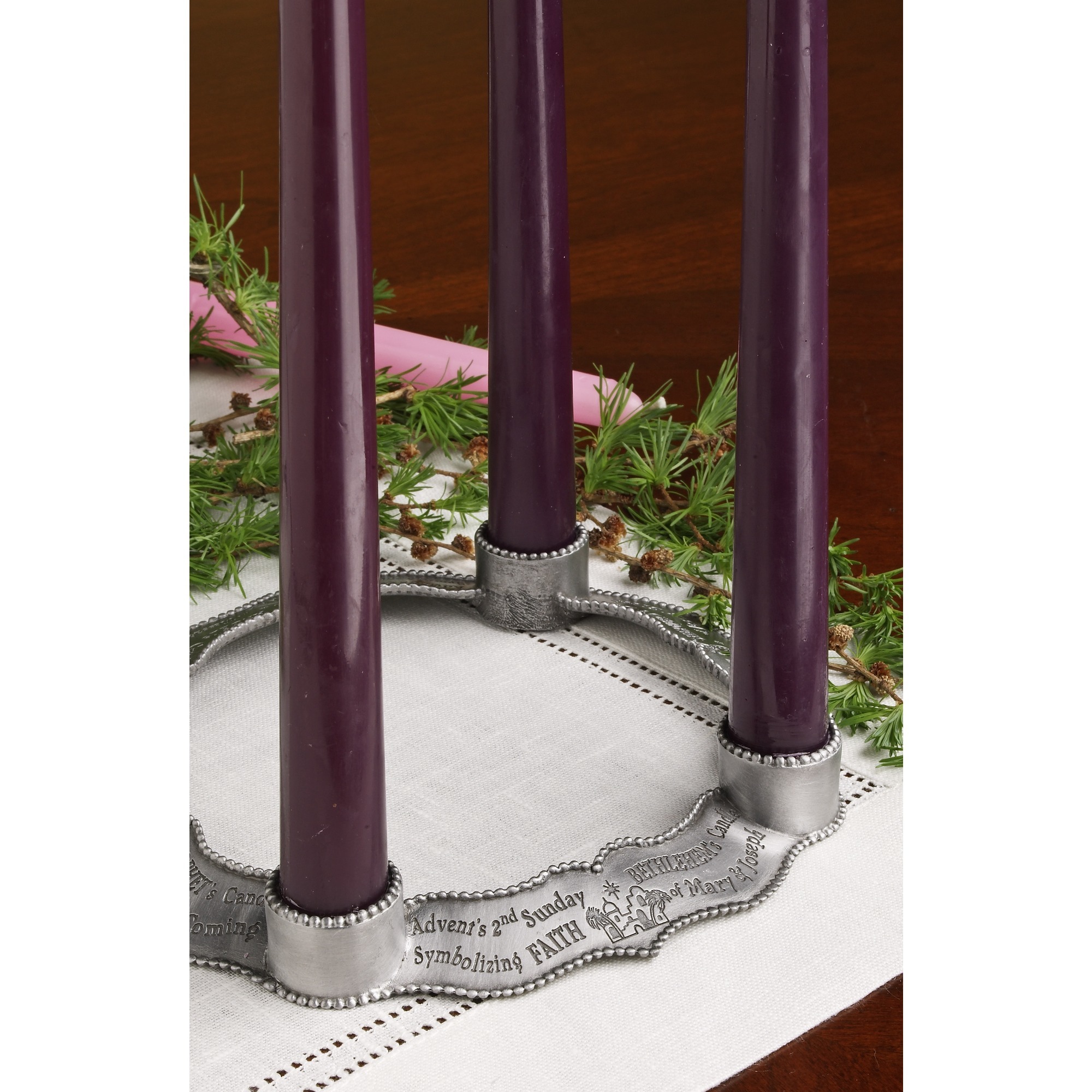 Metal advent wreath