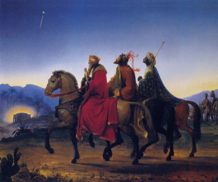 The Wise Men following the star