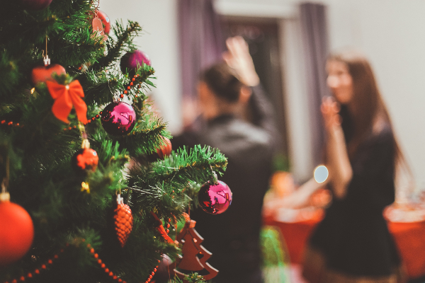 Guests at a festive gathering